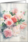 Watercolor Roses Painting Blank Any Occasion card