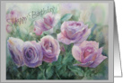 Purple Rose Birthday Card for Boss card