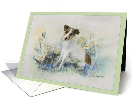 Jack Russell Terrier Dog Blank Any Occasion card (1605496)