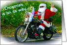 Sign Language Motorcycle Santa card