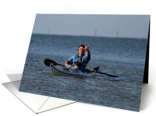 Kayaker sends his Love card (200624)