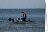 Kayaker sends his Love card