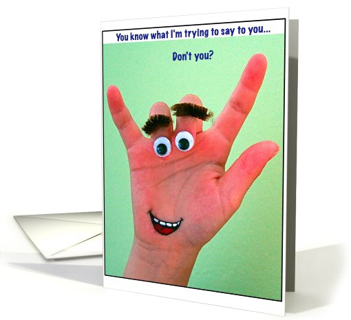 ILY Hand Man card (204536)