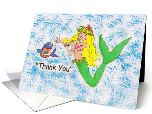 Mermaid Thank You card (211469)