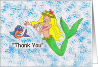 Mermaid Thank You card