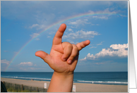 LOVE Rainbow in Sign Language card