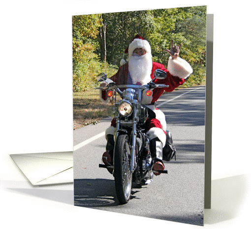 Sign Language I Love You Santa on Chopper card (296497)