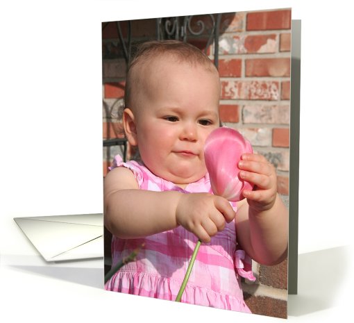 You're the Best Grandma! Baby Girl with Flower card (616050)