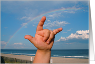 Mother’s Day, Sign Language at the beach card