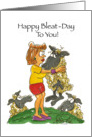 Happy Bleat Day Birthday card