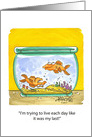 Fish Bowl Birthday card
