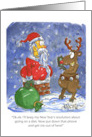 Santa With Social Media Chimney Stuck card