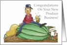 Congratulations New Produce Business card