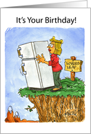 Lovers Leap, Humorous Birthday Wishes card