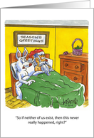 Santa Bunny Christmas Card
