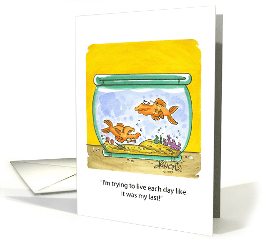 Fish Bowl Birthday card (1501400)