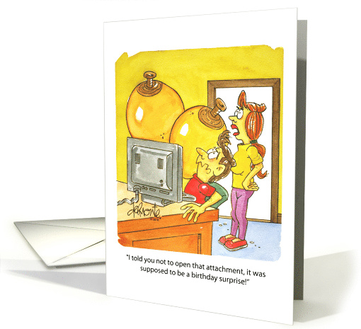 Birthday Surprise Inflatable Boobs card (1539722)