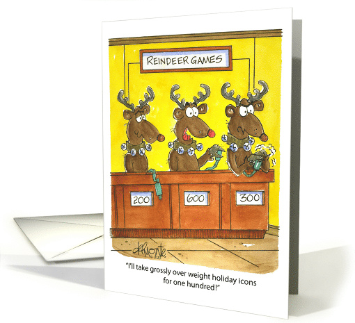 Reindeer Games Christmas Holiday card (1640194)