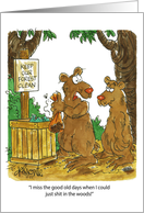 Birthday Good Old Days With Two Bears in The Woods card