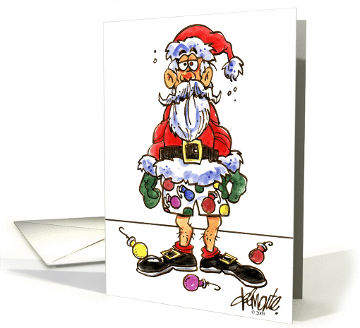 Seasons Greetings Underwear Santa card (207647)