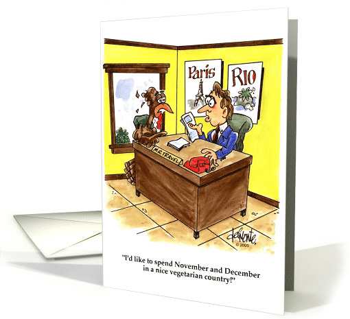 Thanksgiving Holiday Turkey card (383984)