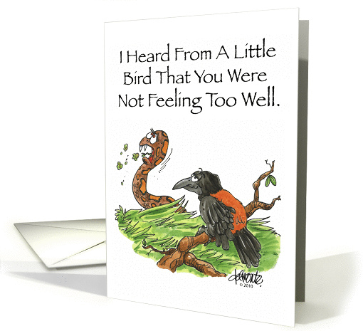 Feel Better Bird and Snake card (707904)