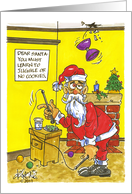 Christmas Juggling Santa Card
