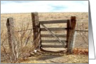 Pasture Gate - rustic wood card
