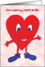 You make my HEART smile! card