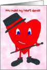 Dancing Heart Valentine card