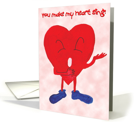 Singing Heart Valentine card (214856)