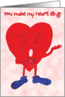 Singing Heart Valentine card