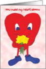 Blooming Heart Valentine card
