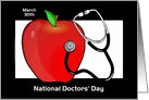 National Doctors’ Day/Apple/Stethoscope/Custom Card