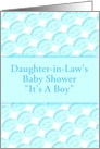 Daughter-in-Law/Baby Shower/Blue Happy Faces card