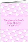 Daughter-in-Law/Baby Shower/Pink Happy Faces card