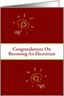 Congratulations/Becoming An Electrician/Bulb/Custom card