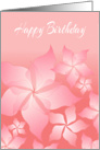 Happy Birthday Card With Floral Abstract Design card