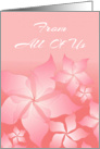 Birthday Card From All Of Us/Floral Abstract Design card