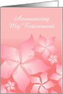 Retirement Announcement With Floral Abstract card