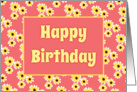 Birthday Card With Cute Yellow Daisies/Design card