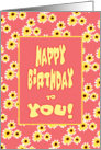 Birthday Card With Yellow Daisies/From All Of Us card
