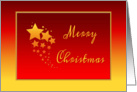 Gold and Red Christmas Card With Stars card