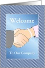 Business Welcome To Our Company/Handshake/Woman/Custom card