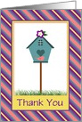 Cute Thank You Birdhouse and Bird/Card For Realtor/Custom card