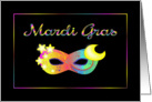 Mardi Gras/Beautiful Mardi Gras Mask Card/Pastel Colors card