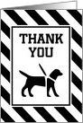 Thank You/Dog Trainer/Dog On Leash/Silhouette/Custom Card