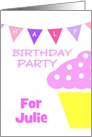 Half Birthday Party Invitations Party/Custom Name Card For Girls card