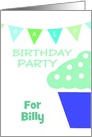 Half Birthday Party Invitations Party/Custom Name Card For Boys card