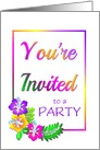 Colorful Floral Designed Party Invitation/Custom Card